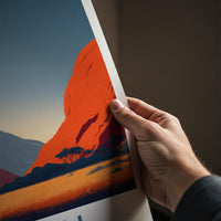 Uluru Poster - Australia Travel Art - Red Rock Landscape Home Decor