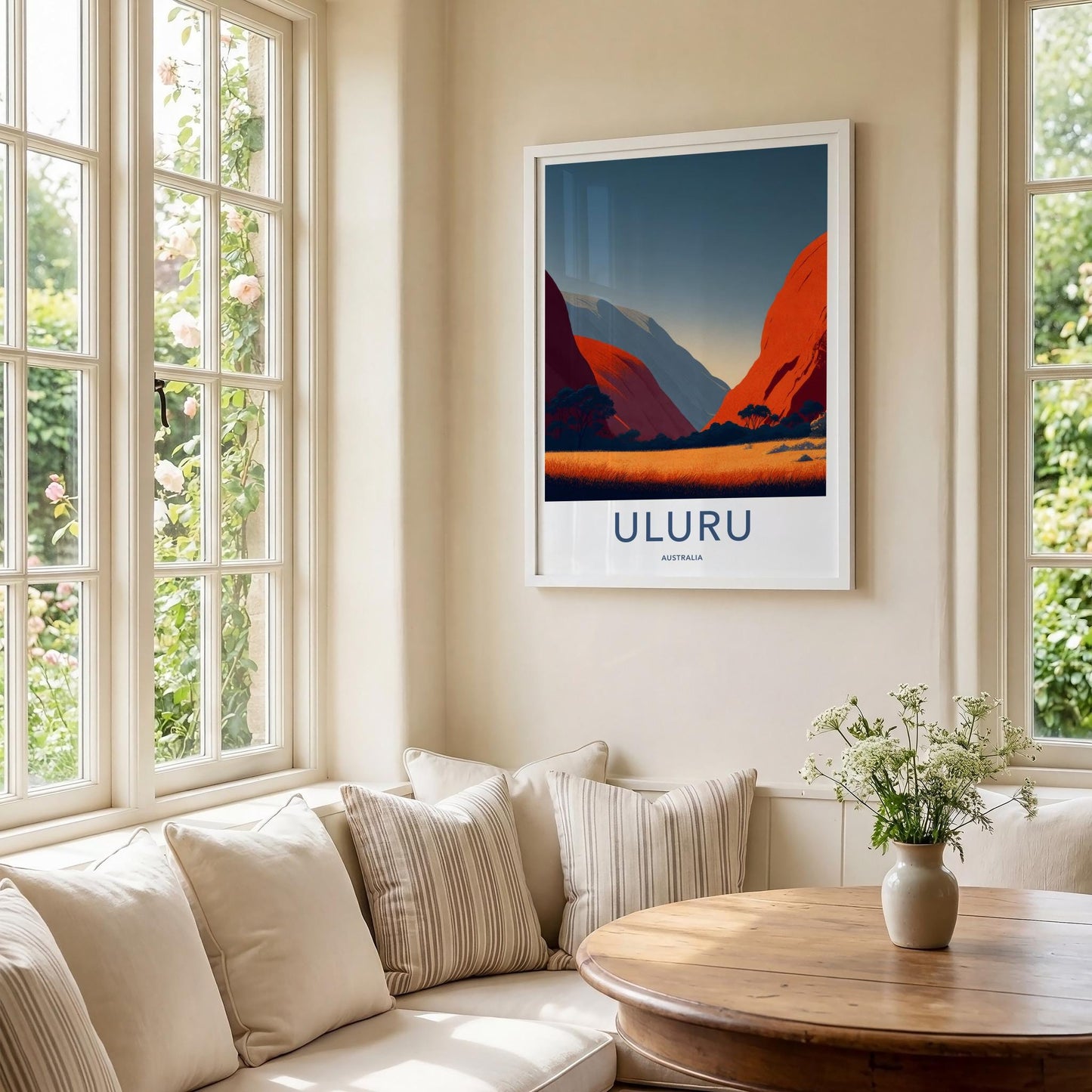 Uluru Poster - Australia Travel Art - Red Rock Landscape Home Decor