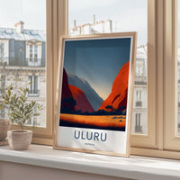 Uluru Poster - Australia Travel Art - Red Rock Landscape Home Decor