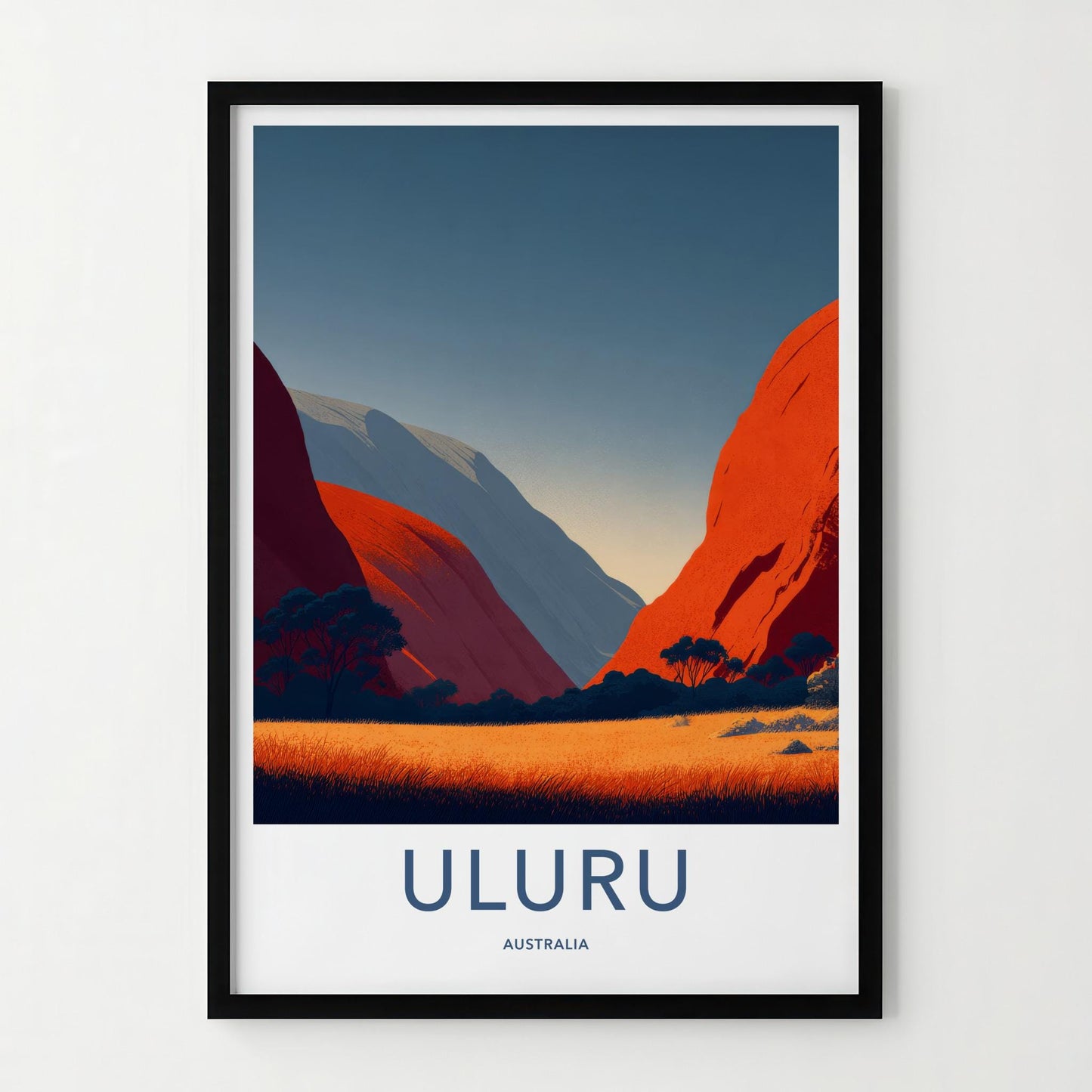 Uluru Poster - Australia Travel Art - Red Rock Landscape Home Decor