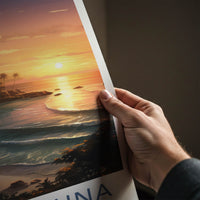 Unawatuna Poster - Sri Lanka Travel Art - Tropical Beach Sunset Home Decor