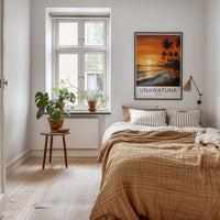 Unawatuna Poster - Sri Lanka Travel Art - Tropical Beach Sunset Home Decor