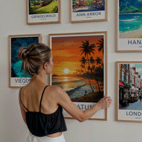 Unawatuna Poster - Sri Lanka Travel Art - Tropical Beach Sunset Home Decor