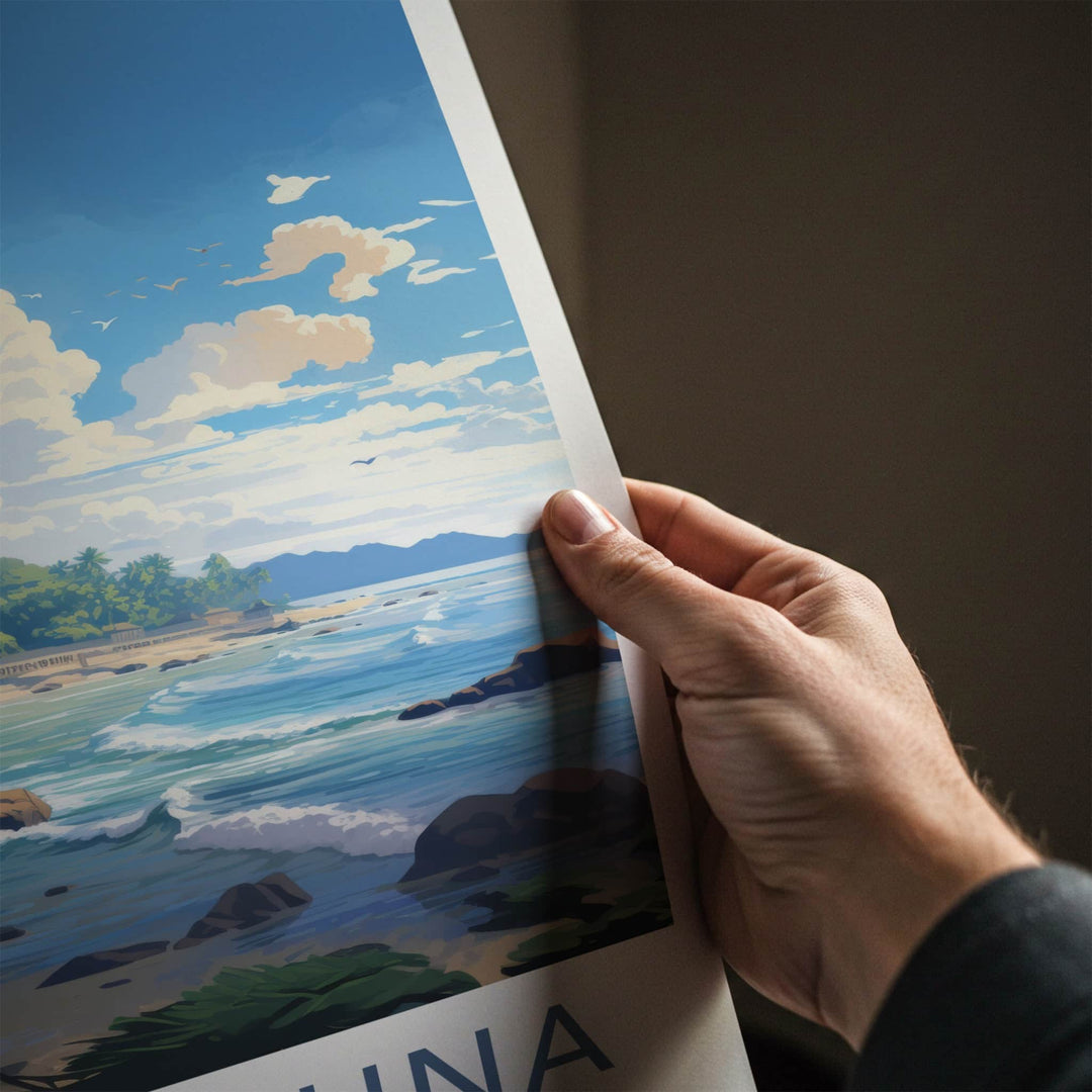 Unawatuna Poster - Sri Lanka Wall Art - Tropical Beach Resort Home Decor