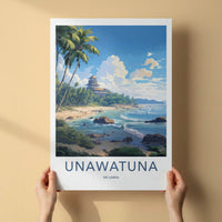 Unawatuna Poster - Sri Lanka Wall Art - Tropical Beach Resort Home Decor