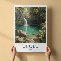 Upolu Poster - Samoa Clear Waterfall Gorge Wall Art