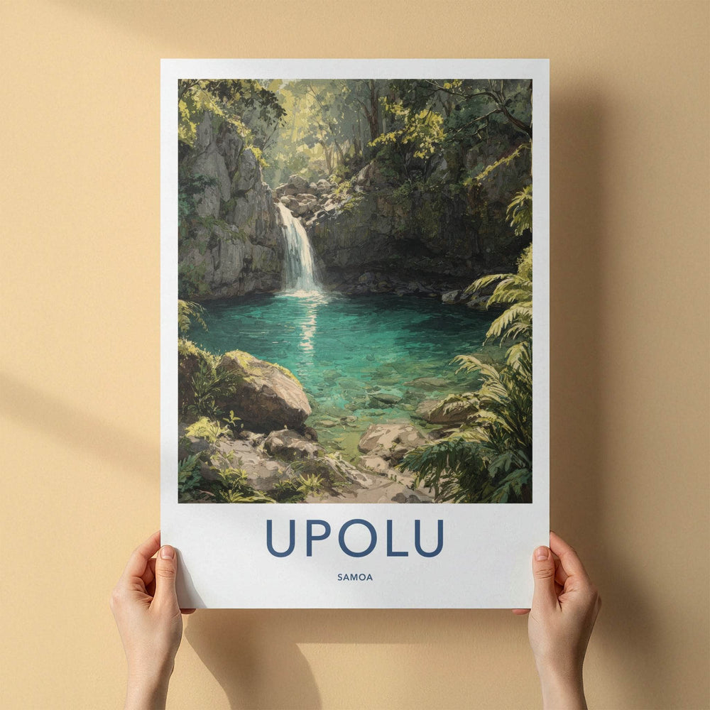 Upolu Poster - Samoa Clear Waterfall Gorge Wall Art