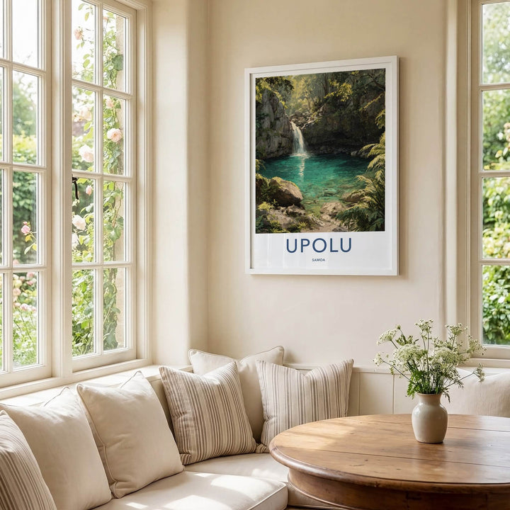 Upolu Poster - Samoa Clear Waterfall Gorge Wall Art