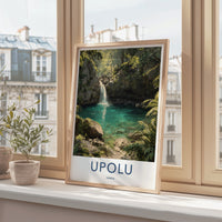 Upolu Poster - Samoa Clear Waterfall Gorge Wall Art