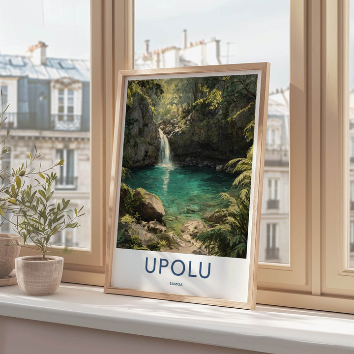 Upolu Poster - Samoa Clear Waterfall Gorge Wall Art