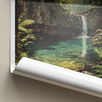 Upolu Poster - Samoa Travel Art - Lush Waterfall Pool Home Decor