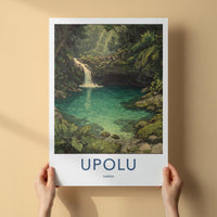 Upolu Poster - Samoa Travel Art - Tropical Forest Oasis Home Decor