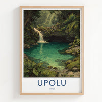Upolu Poster - Samoa Travel Art - Tropical Forest Oasis Home Decor