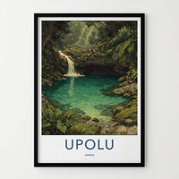 Upolu Poster - Samoa Travel Art - Tropical Forest Oasis Home Decor