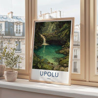 Upolu Poster - Samoa Travel Art - Tropical Forest Oasis Home Decor
