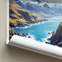 Ushuaia Poster - Argentina Travel Art - Snowy Mountain Bay Wall Decor