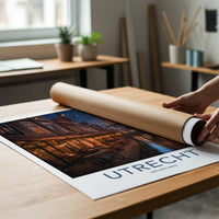 Utrecht Poster - Netherlands Travel Art - Historic Canal Night Home Decor