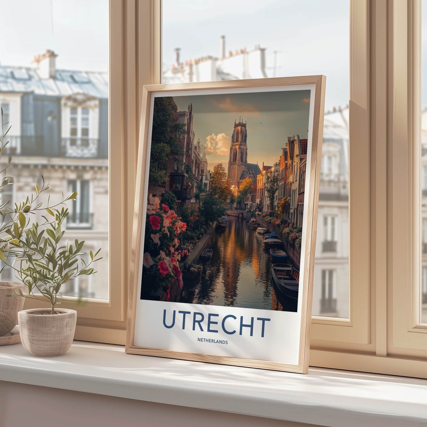 Utrecht Poster - Netherlands Travel Art - Historic Canal View Home Decor