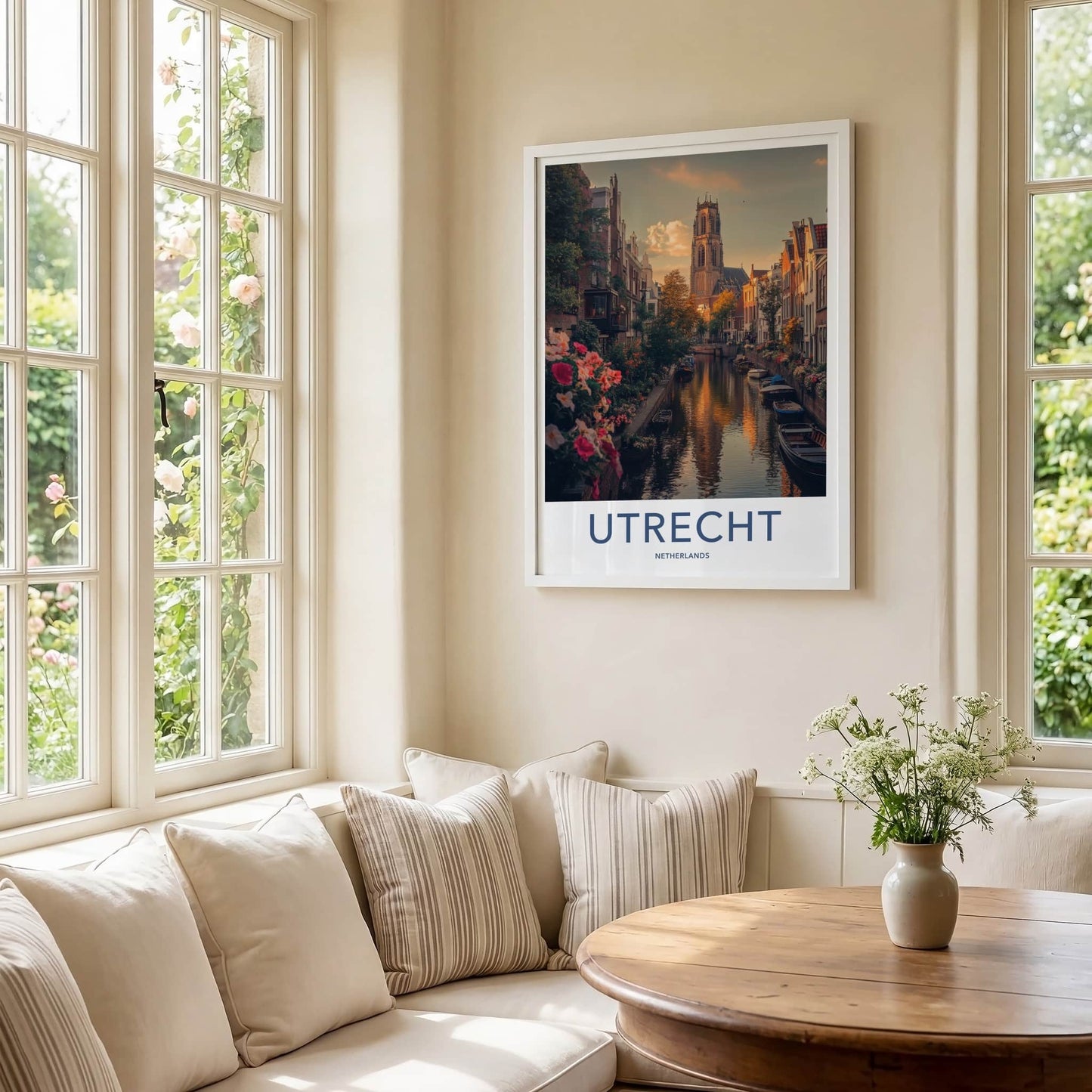 Utrecht Poster - Netherlands Travel Art - Historic Canal View Home Decor