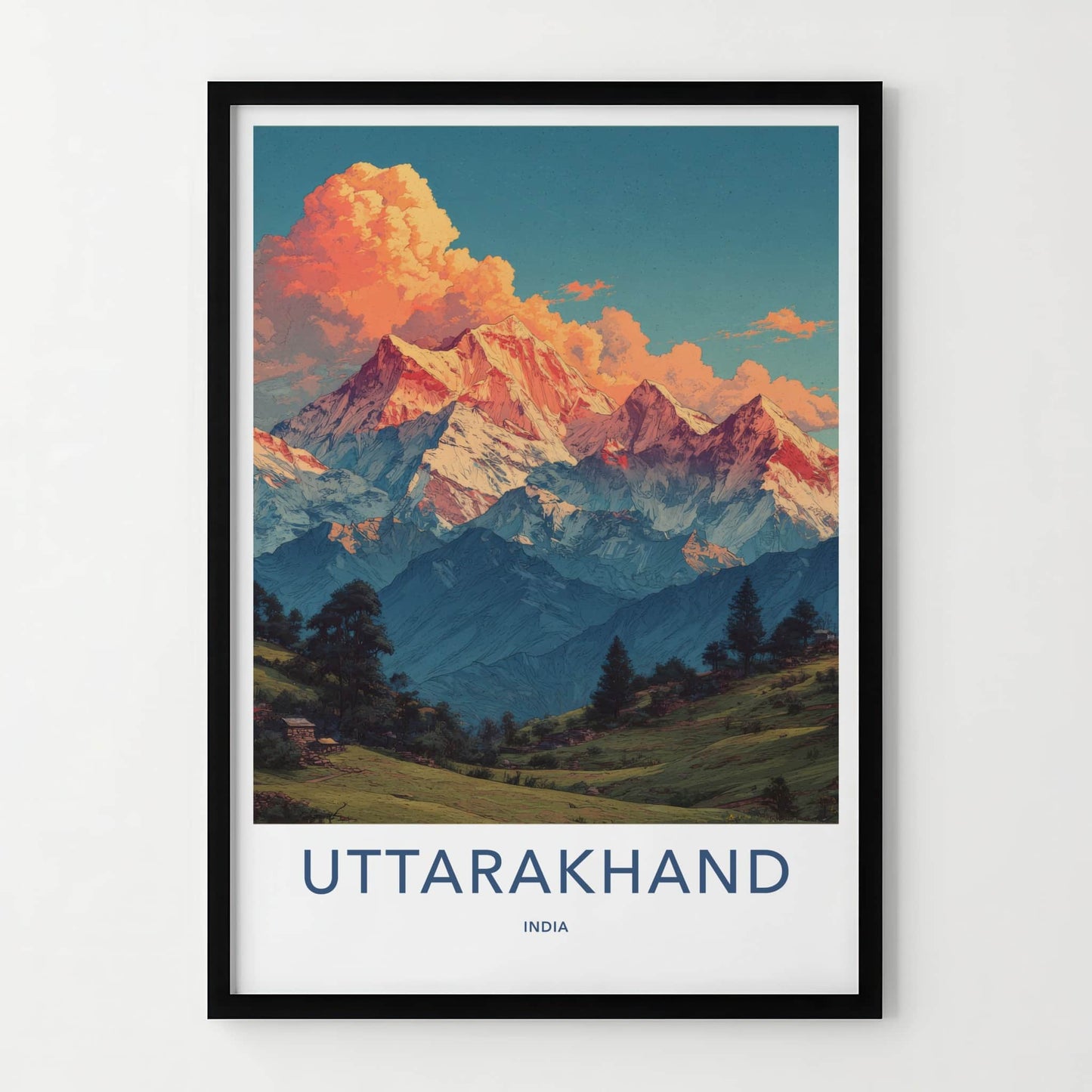 Uttarakhand Poster - India Fine Art - Gigantic Pink Clouds Gallery Art