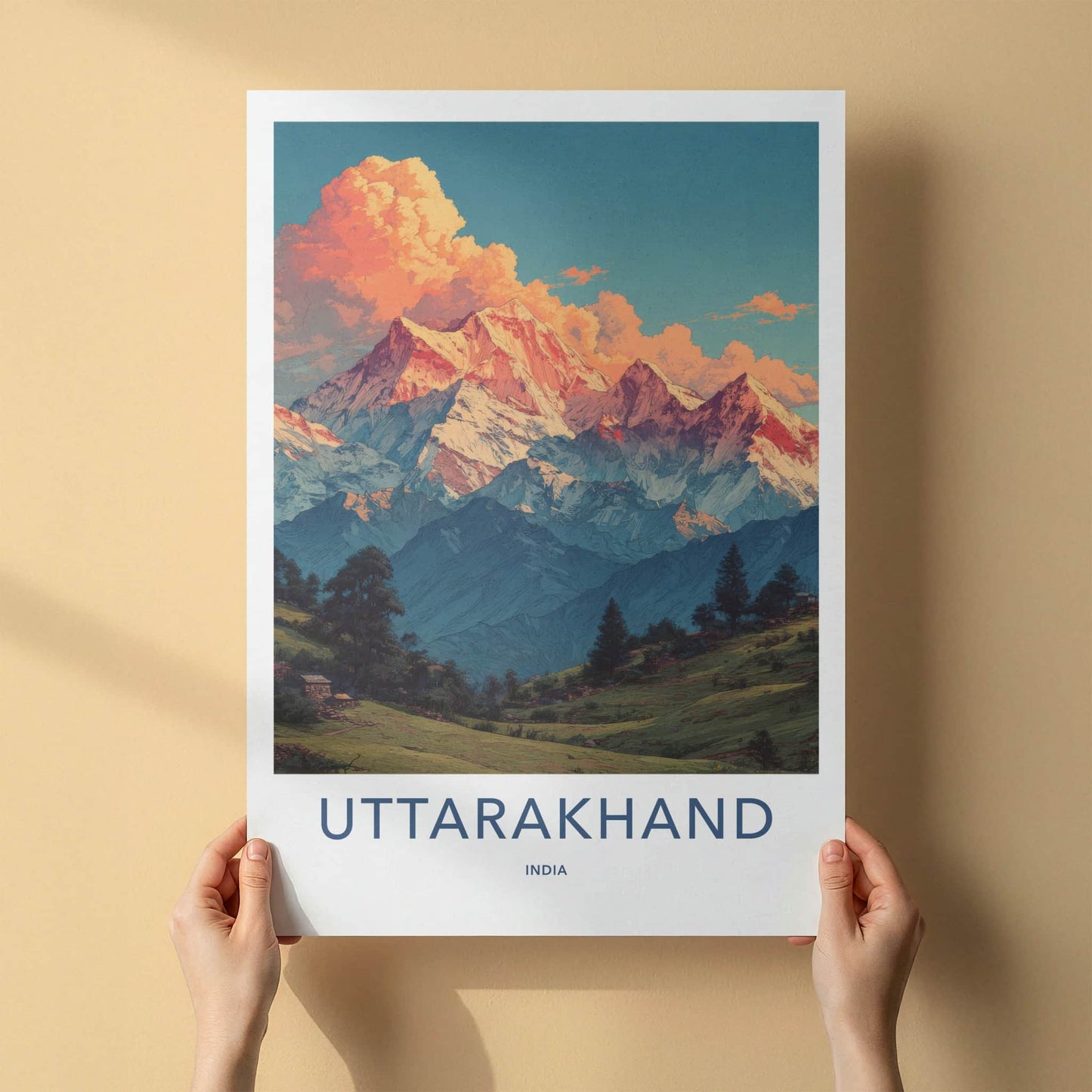 Uttarakhand Poster - India Fine Art - Gigantic Pink Clouds Gallery Art