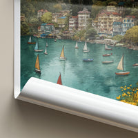 Uttarakhand Poster - India Travel Art - Uttarakhand Hillside Lake Scene Home Decor