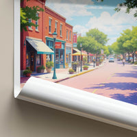 Uvalde Poster - Texas Travel Art - Sunny Town Street Home Decor