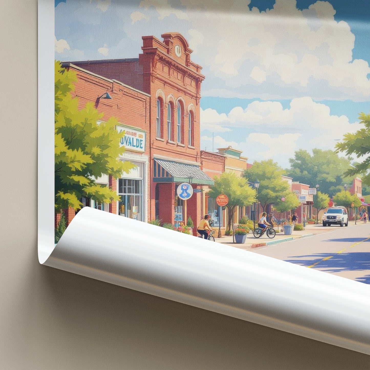 Uvalde Poster - Texas Wall Art - Historic Main Street Home Decor