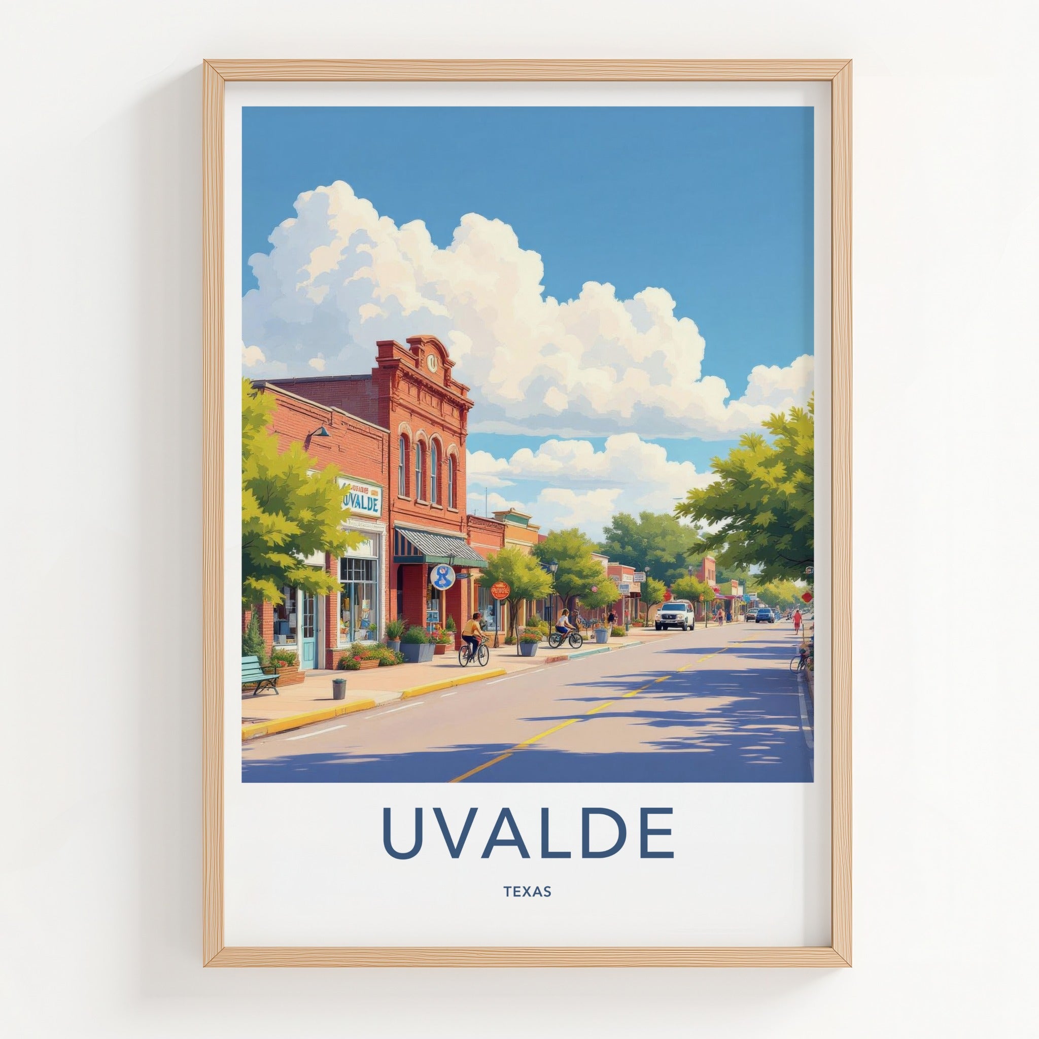 Uvalde Poster - Texas Wall Art - Historic Main Street Home Decor