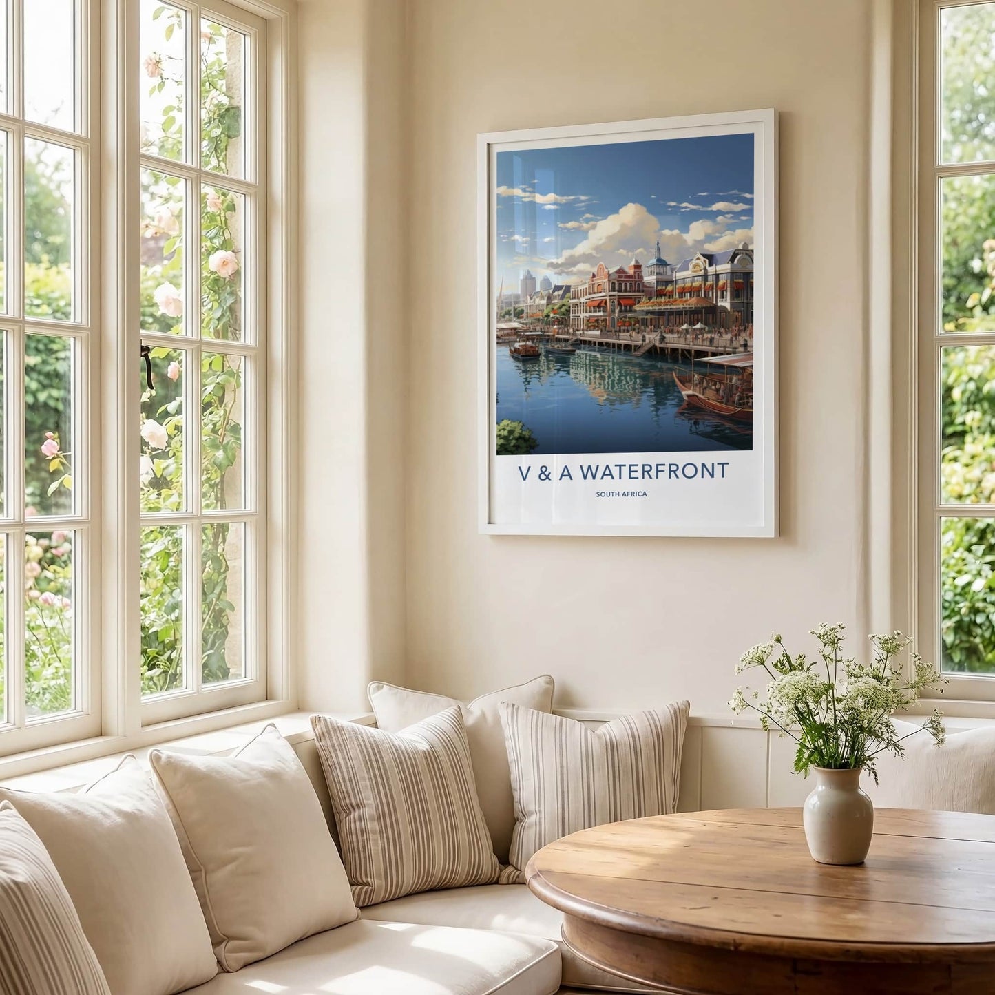 V & A Waterfront Poster - South Africa Wall Art - Lively Port View Home Decor
