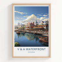V & A Waterfront Poster - South Africa Wall Art - Lively Port View Home Decor