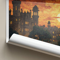 Vadodara Poster - India Art Print - Gujarat Glowing Sunset Home Decor