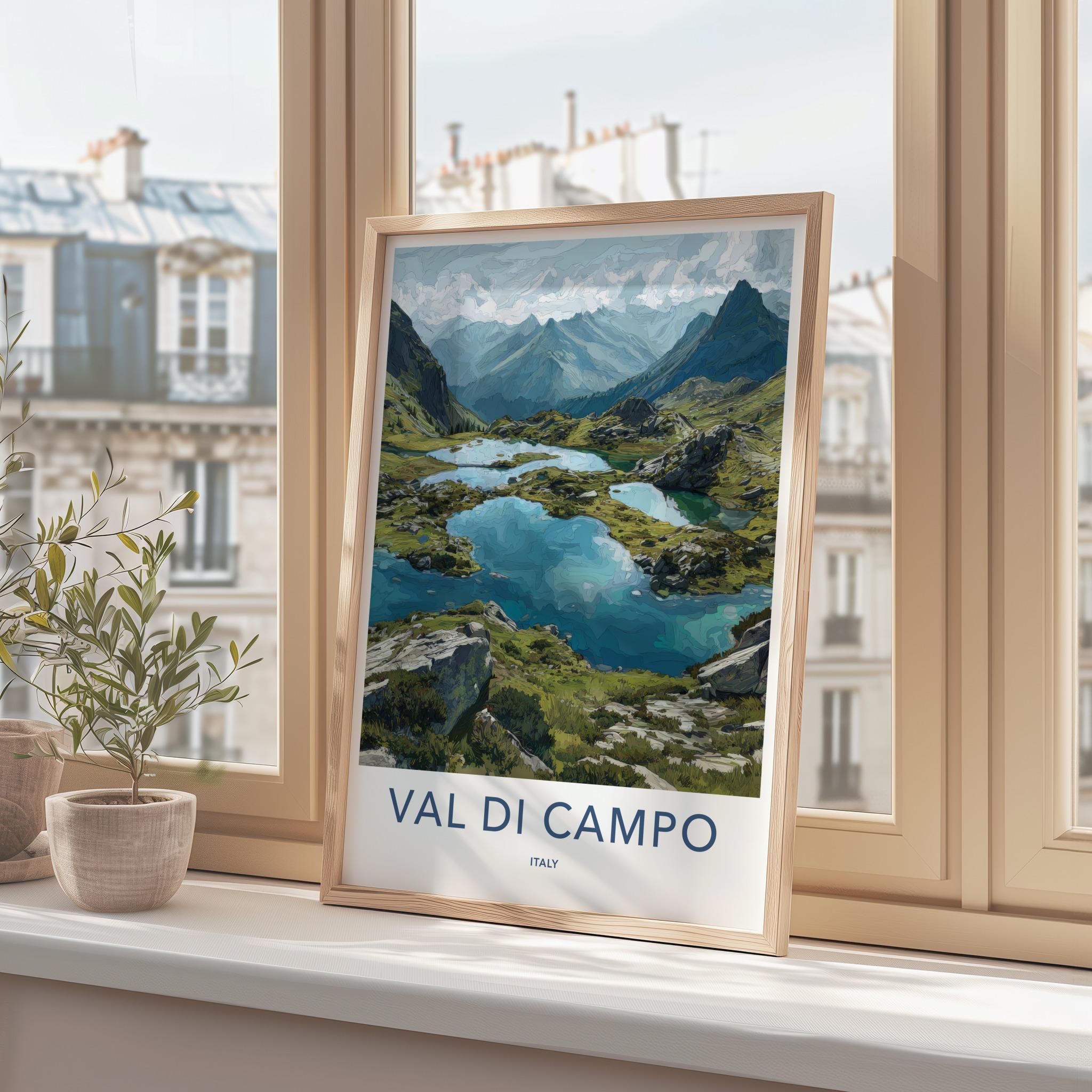 Val di Campo Poster - Italy Wall Art - Alpine Mountain Lakes Home Decor