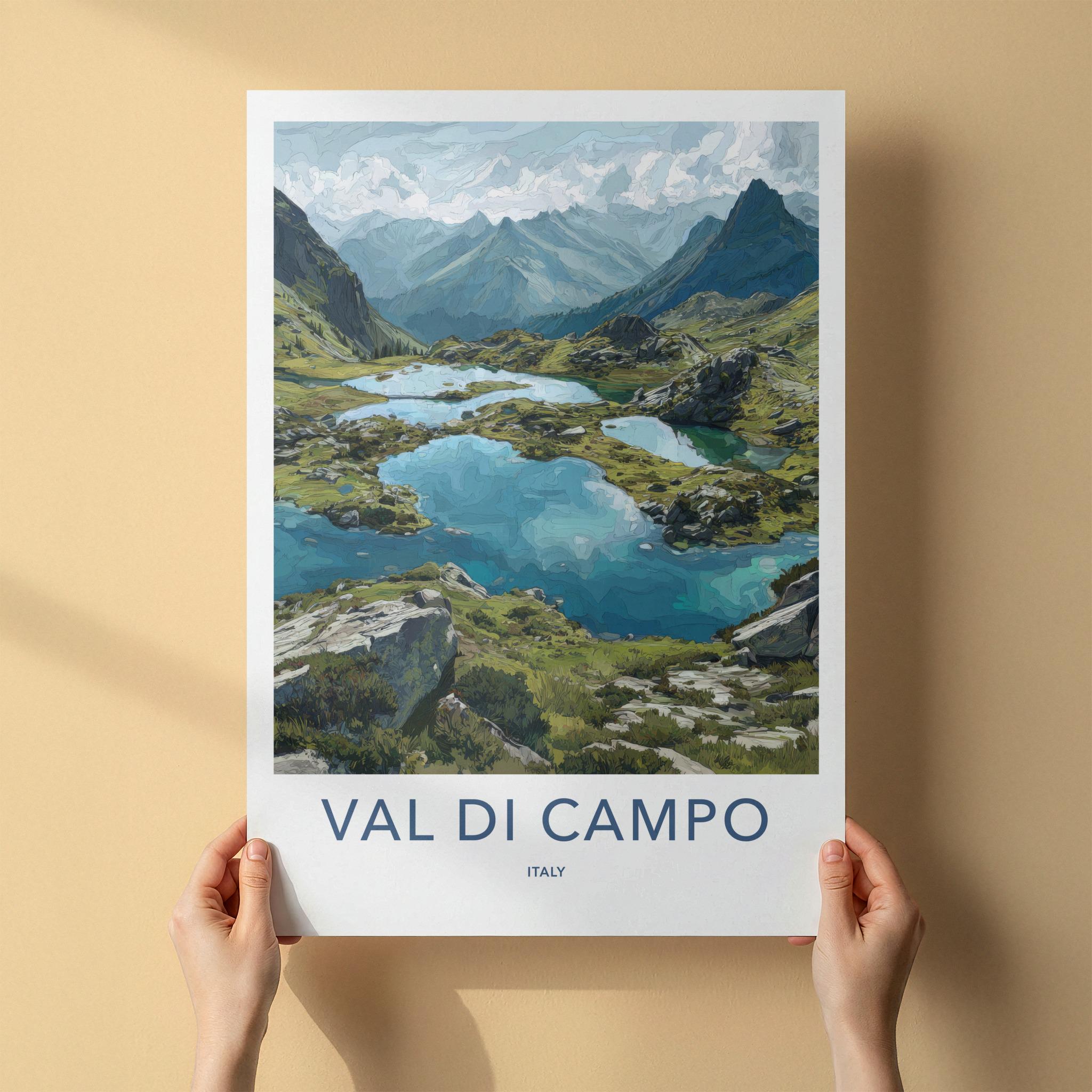 Val di Campo Poster - Italy Wall Art - Alpine Mountain Lakes Home Decor