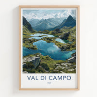 Val di Campo Poster - Italy Wall Art - Alpine Mountain Lakes Home Decor