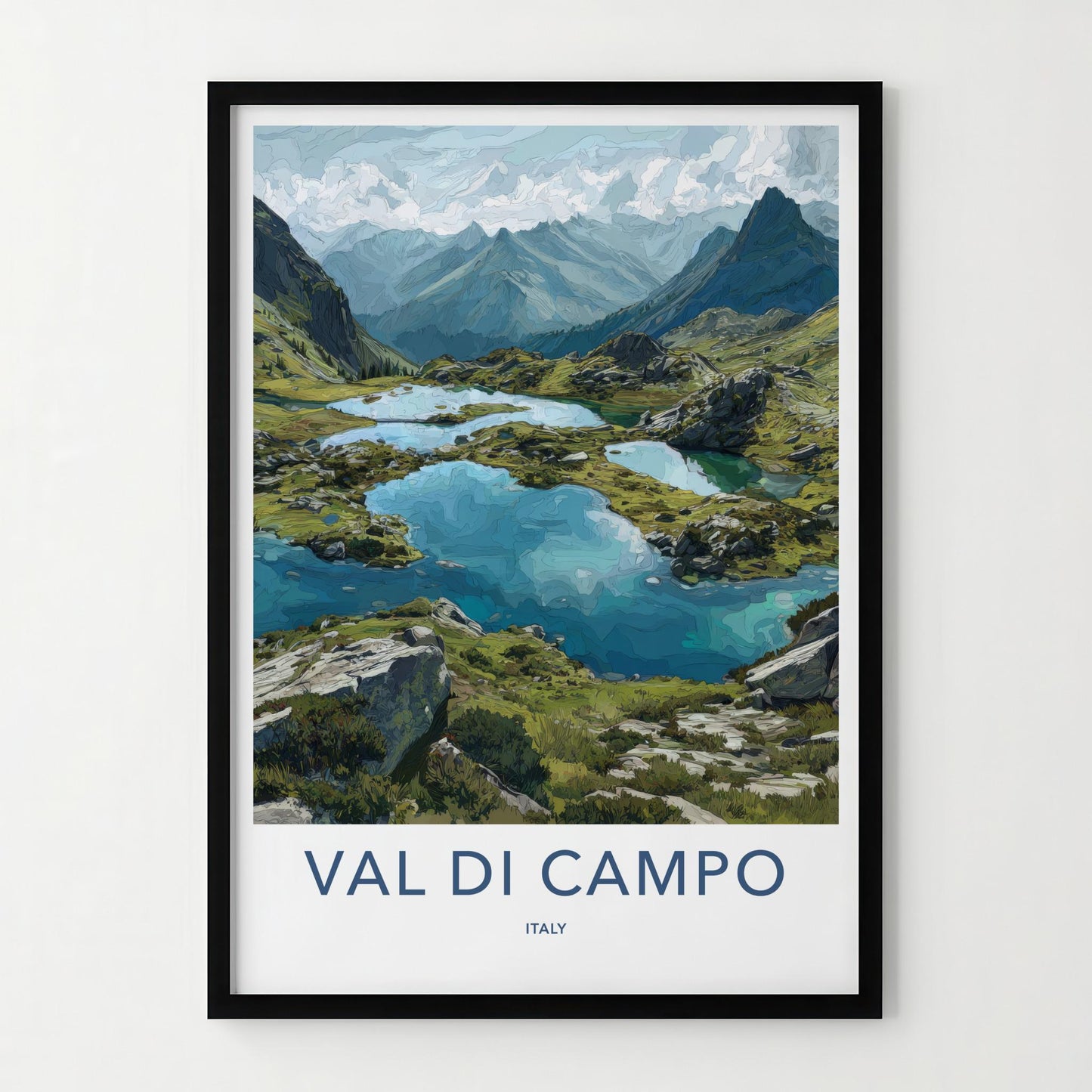 Val di Campo Poster - Italy Wall Art - Alpine Mountain Lakes Home Decor