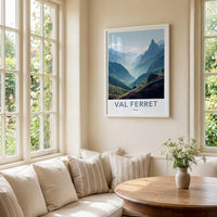 Val Ferret Poster - France Travel Art - Colorful Floral Valley Home Decor