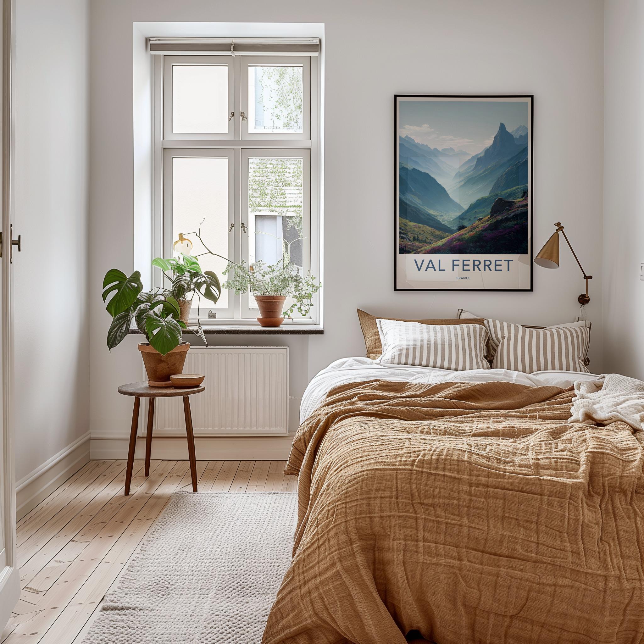 Val Ferret Poster - France Travel Art - Colorful Floral Valley Home Decor