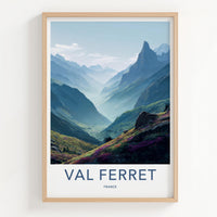 Val Ferret Poster - France Travel Art - Colorful Floral Valley Home Decor
