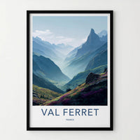 Val Ferret Poster - France Travel Art - Colorful Floral Valley Home Decor