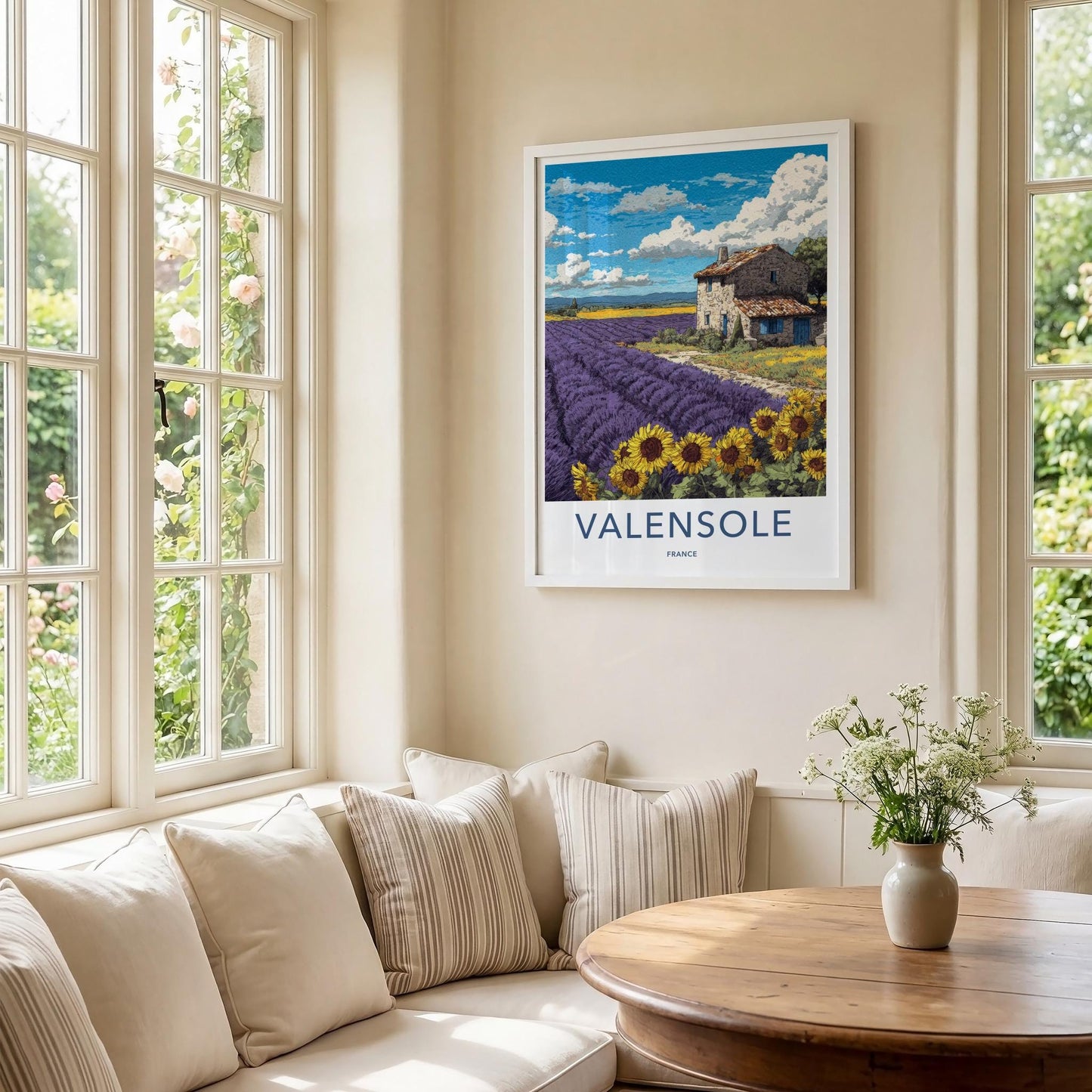 Valensole Poster - France Travel Art - Lavender Farm House Home Decor