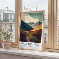 Valle Andorra Poster - Argentina Wall Art - Vibrant Mountain Valley Home Decor