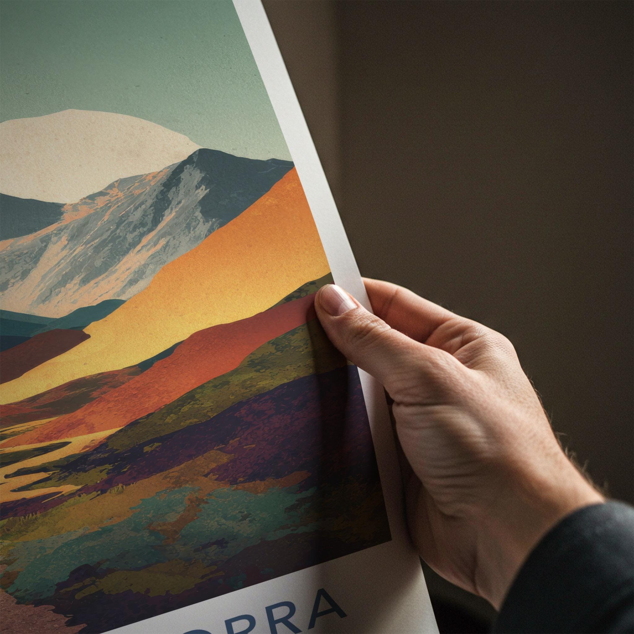 Valle Andorra Poster - Argentina Wall Art - Vibrant Mountain Valley Home Decor