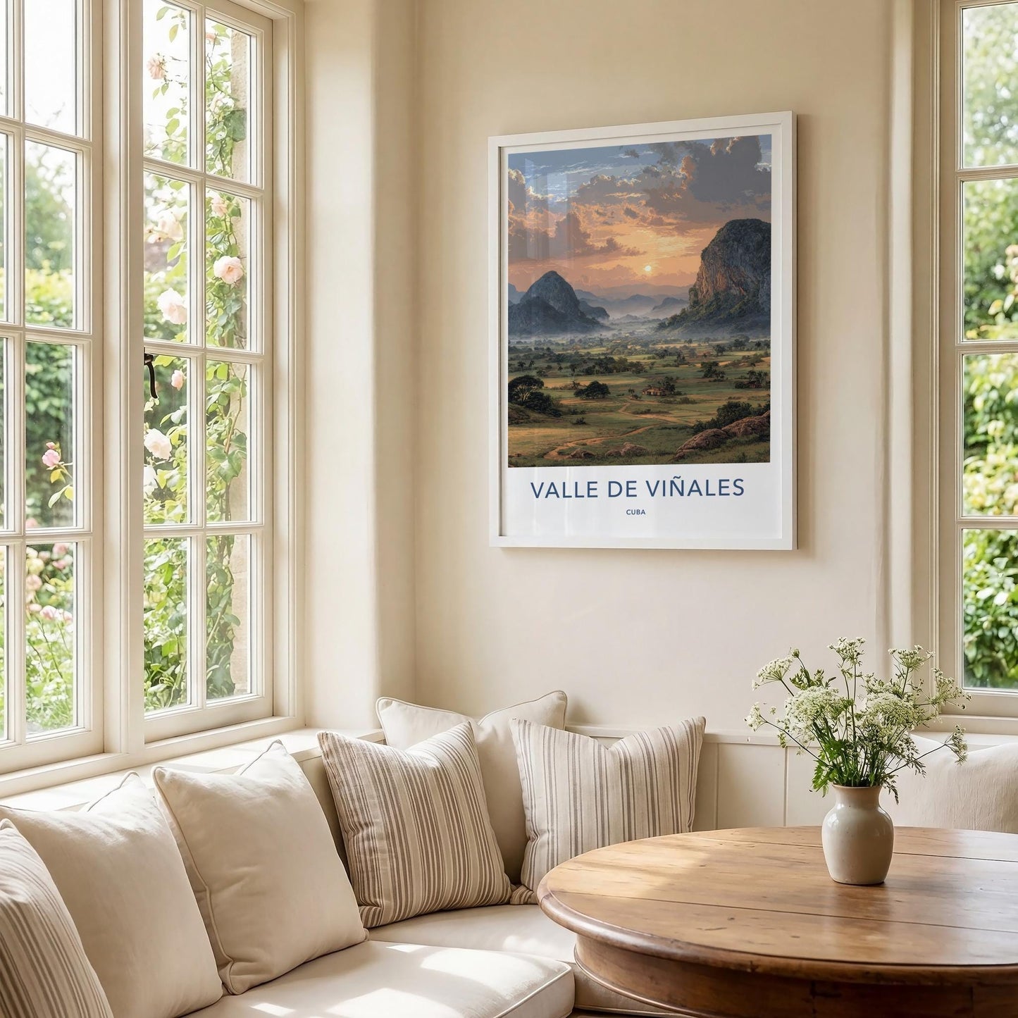 Valle de Vinales Poster - Cuba Travel Art - Lush Valley Sunset Home Decor