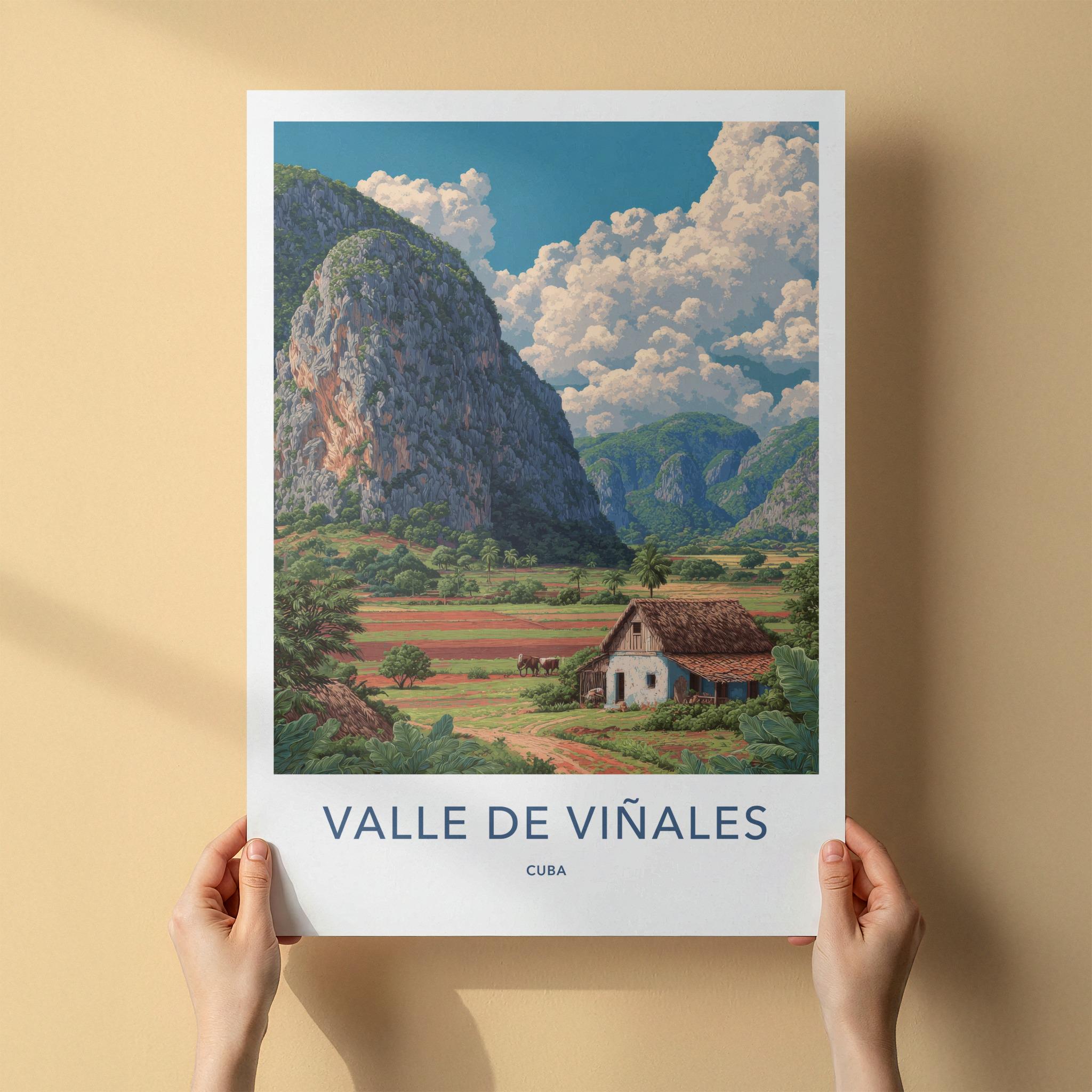 Valle De Vinales Poster - Cuba Travel Art - Rural Farm Landscape Home Decor