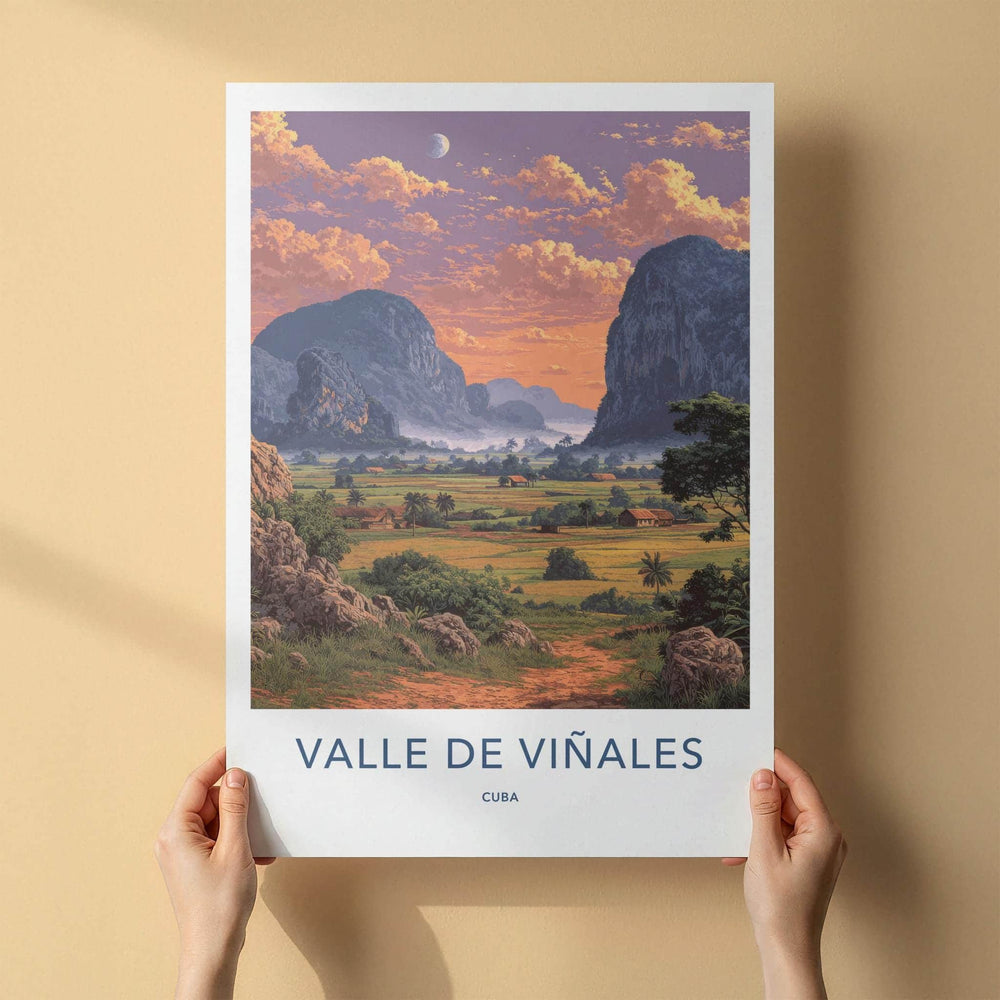 Valle De Vinales Poster - Cuba Travel Art - Rural Valley Sunset Home Decor