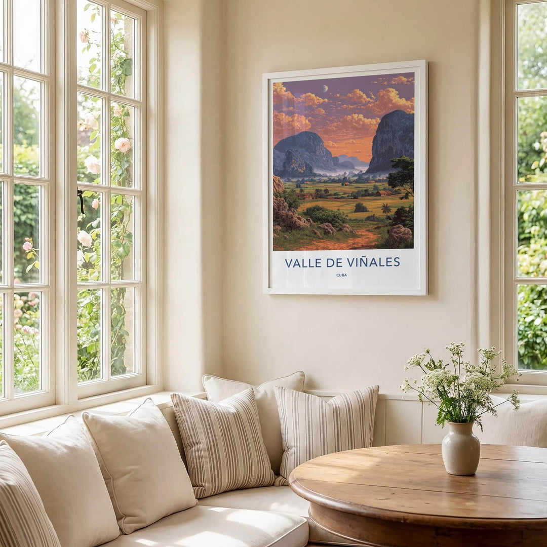 Valle De Vinales Poster - Cuba Travel Art - Rural Valley Sunset Home Decor