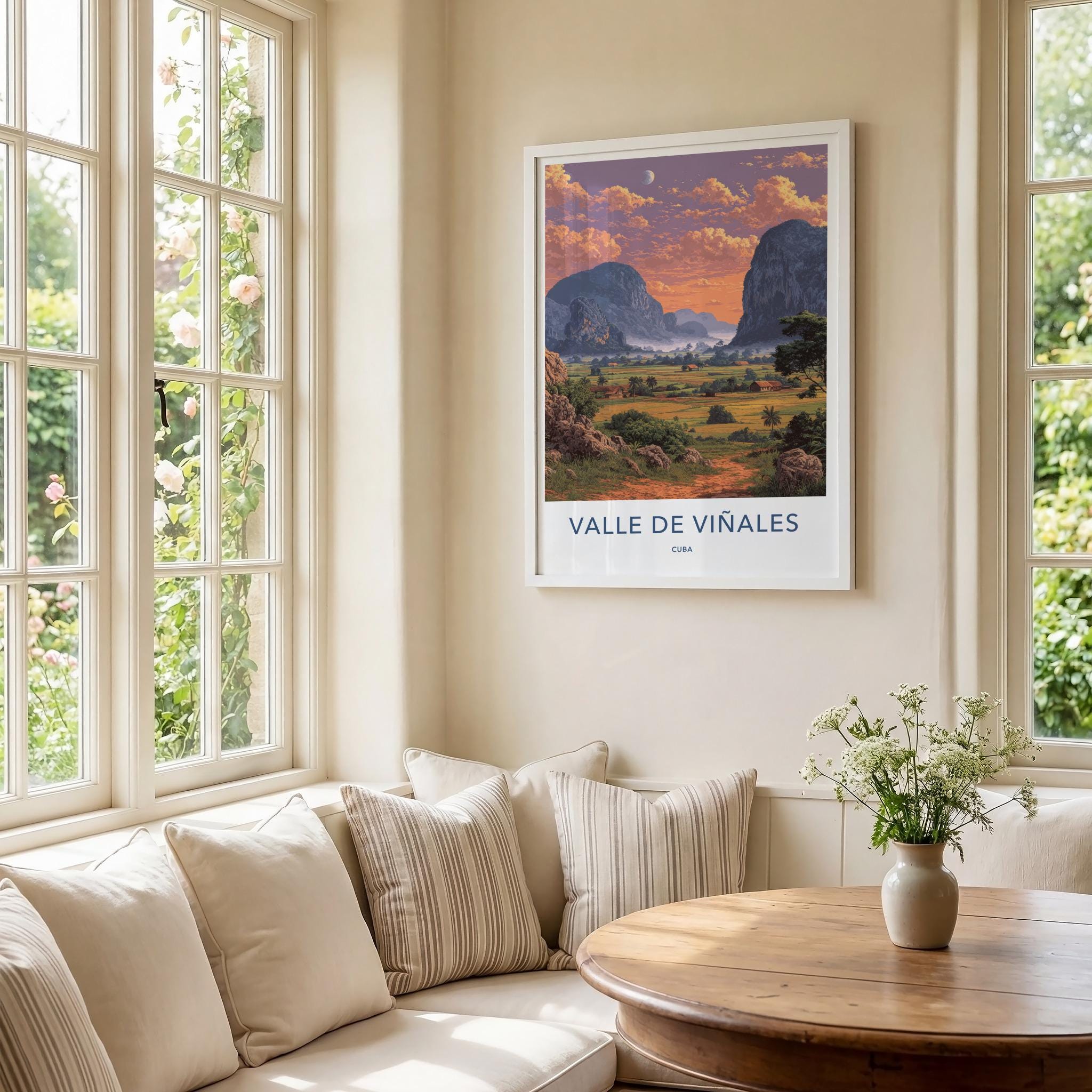 Valle De Vinales Poster - Cuba Travel Art - Rural Valley Sunset Home Decor