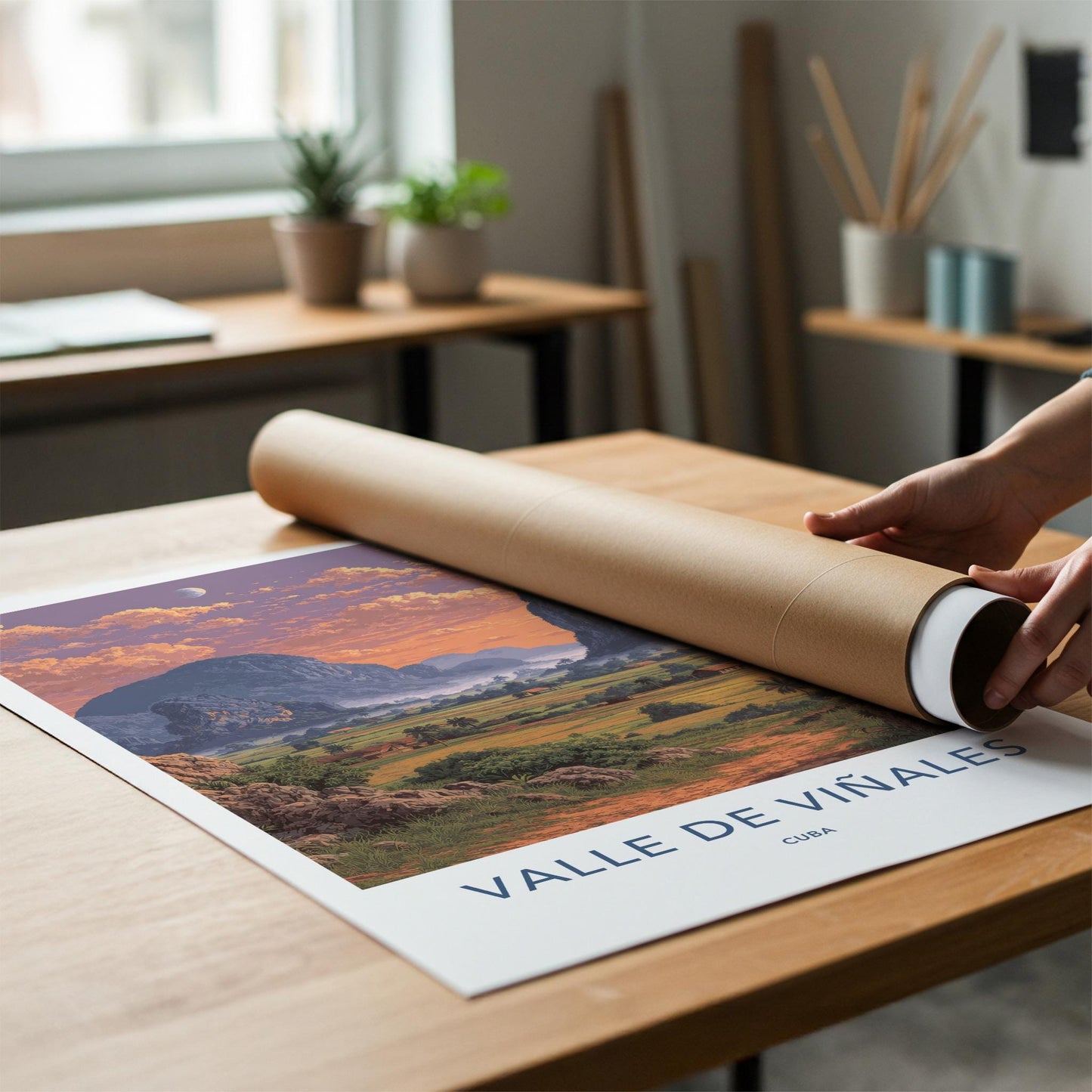 Valle De Vinales Poster - Cuba Travel Art - Rural Valley Sunset Home Decor