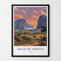 Valle De Vinales Poster - Cuba Travel Art - Rural Valley Sunset Home Decor